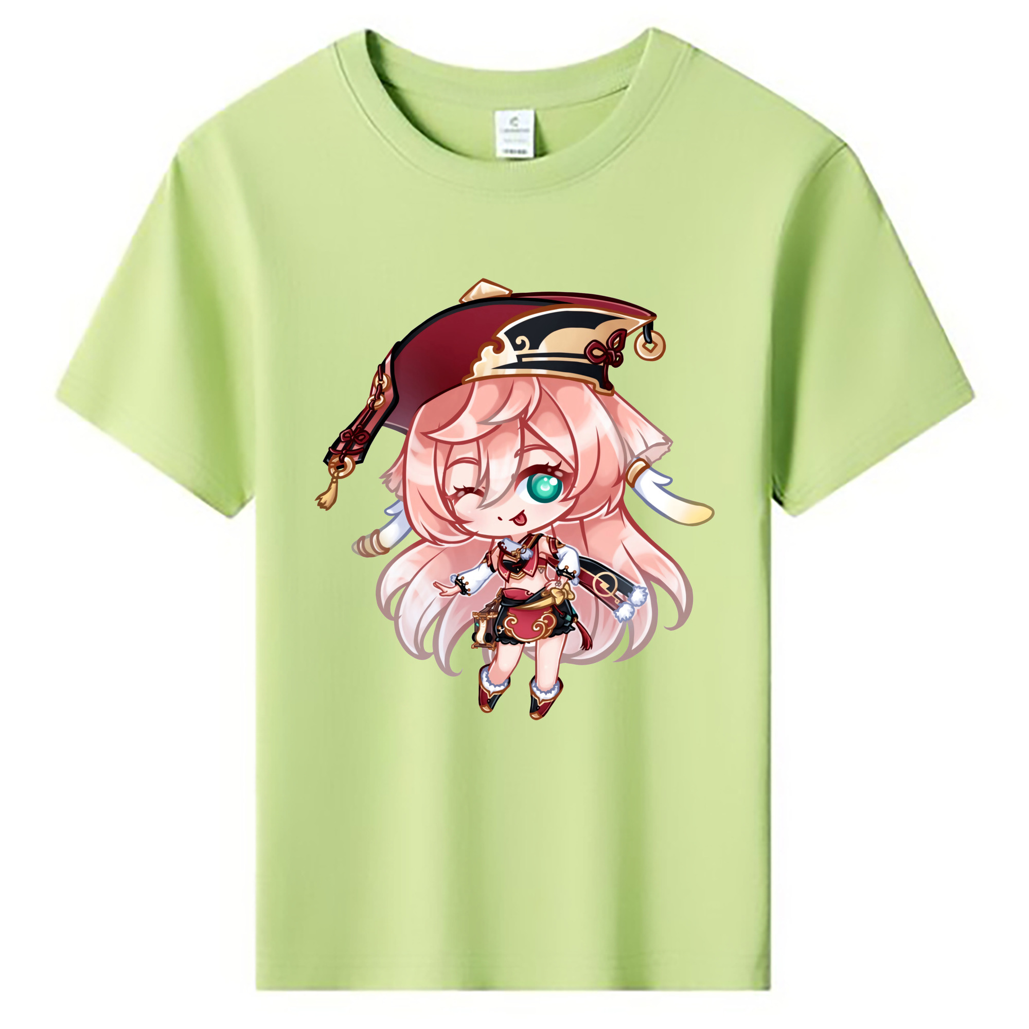 げんし神 ヤンフェイ genshin Yanfei 綿100％キッズTシャツ（フロントプリント）